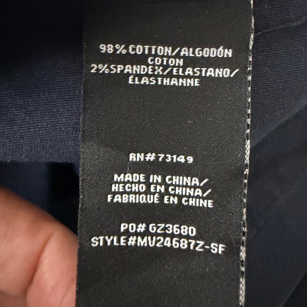One5One Veda High Rise Wide Leg Pant Women 12 Navy NWT - Picture 8 of 8